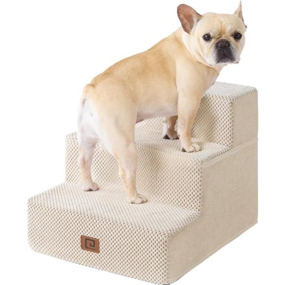 Dog Stairs for Small Dogs 13.5" H, 3-Step Dog Steps for Couch Sofa & Chair,Steps